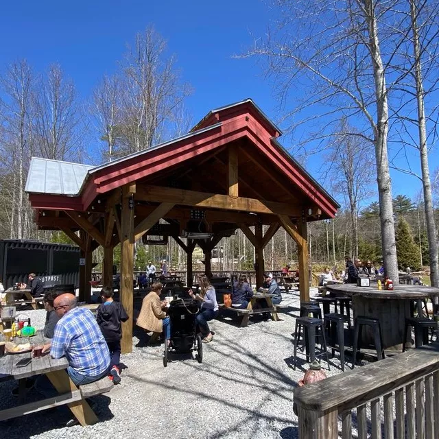 Brewery outdoor beer garden